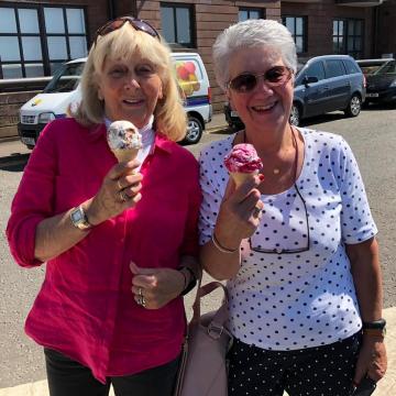 two people enjoying ice-cream